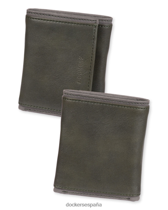 billetera triple con divisor de billetes hombres Dockers verde oliva accesorios 8F0406950