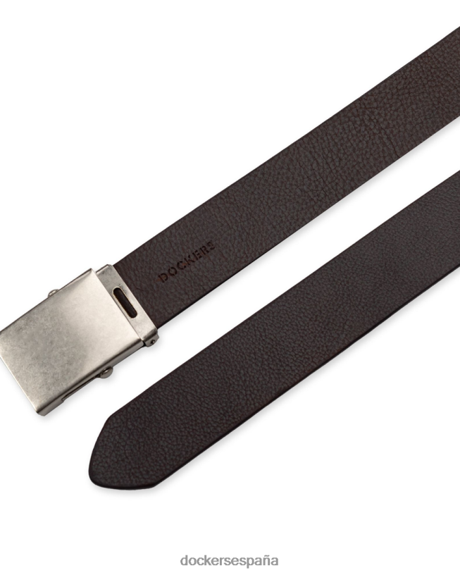 Cinturón de cuero con placa militar, 35 mm. hombres Dockers marrón accesorios 8F0406934