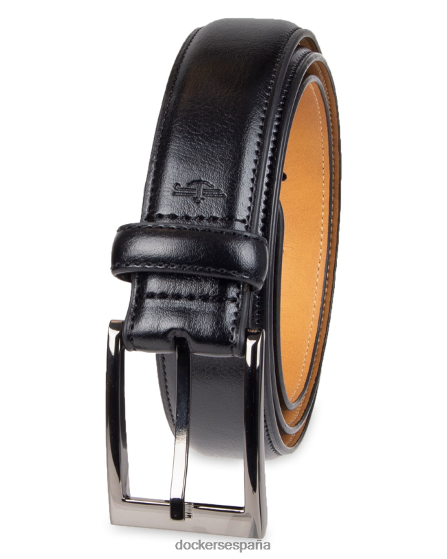 cinturón de vestir de cuero hombres Dockers negro accesorios 8F0406960