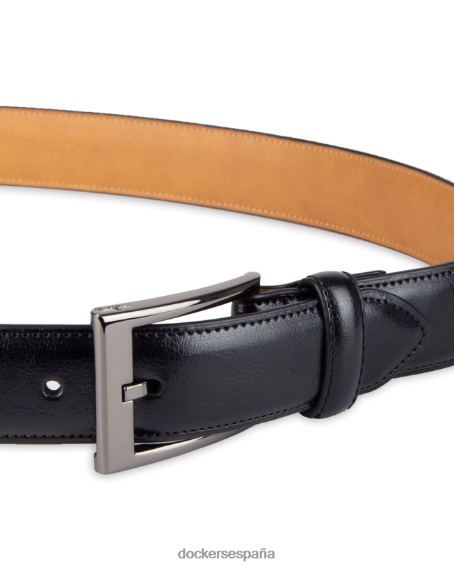 cinturón de vestir de cuero hombres Dockers negro accesorios 8F0406960