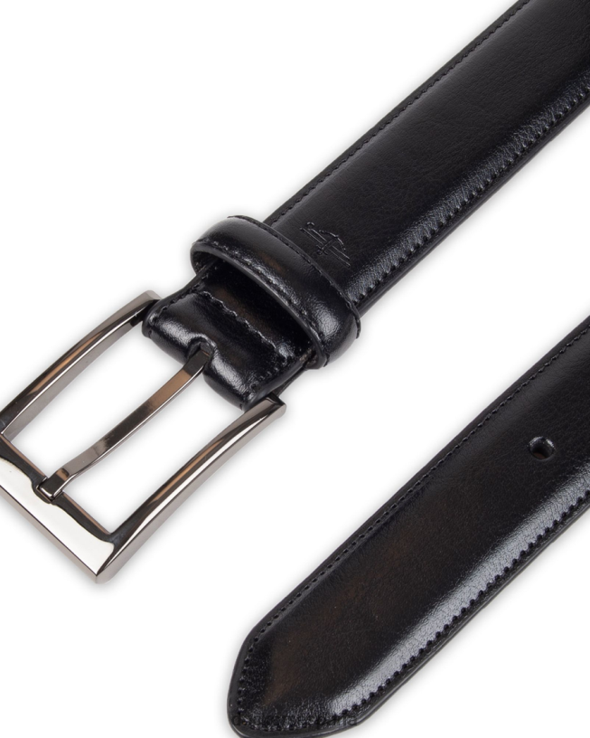 cinturón de vestir de cuero hombres Dockers negro accesorios 8F0406960