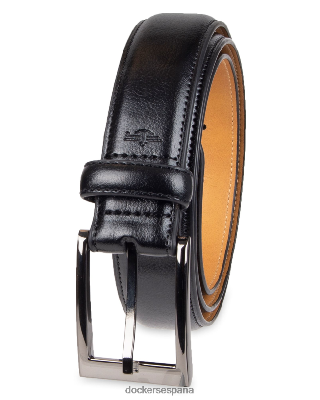 cinturón de vestir de cuero hombres Dockers negro accesorios 8F0406960