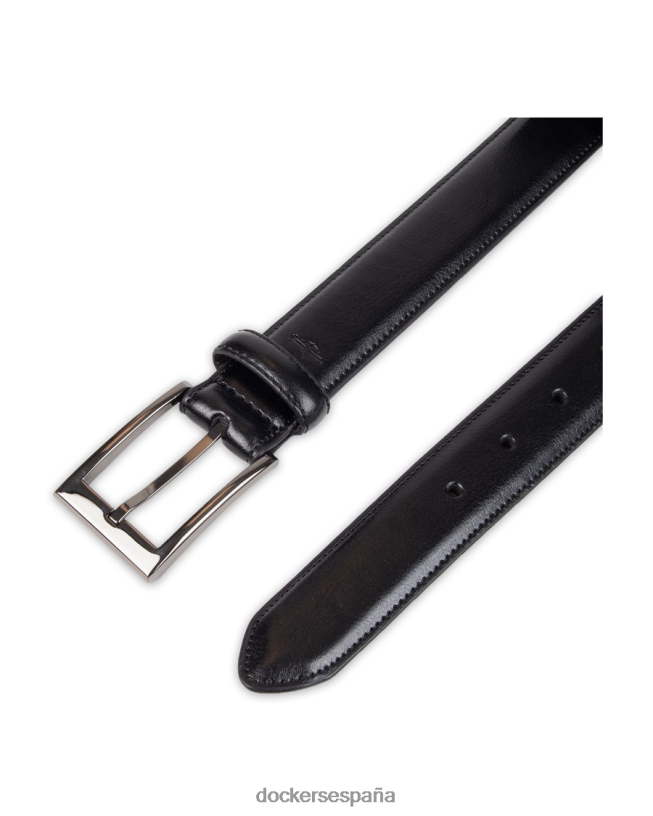 cinturón de vestir de cuero hombres Dockers negro accesorios 8F0406960
