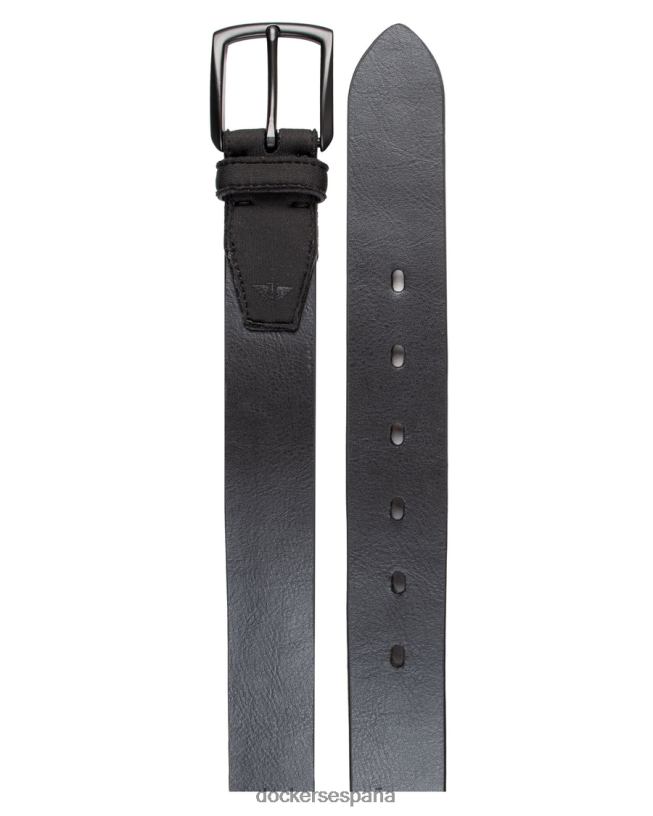 cinturón redondo cortado hombres Dockers negro accesorios 8F0406924