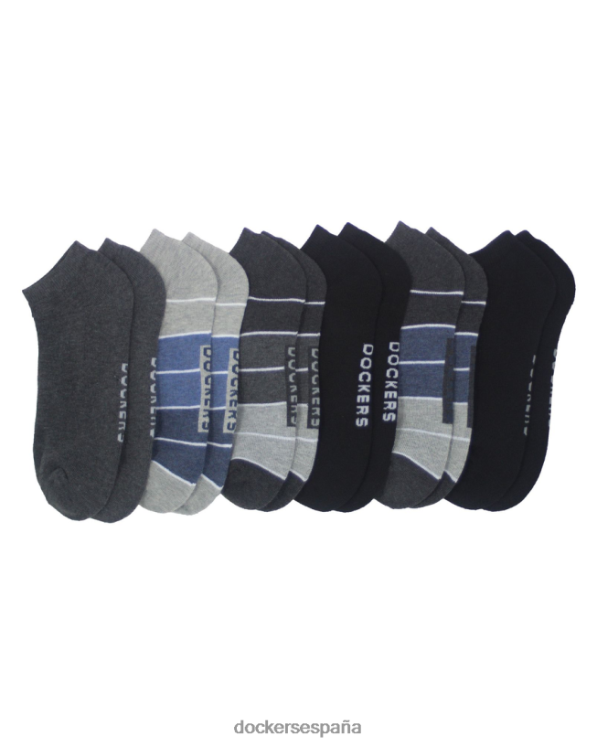 Calcetines de corte bajo con 1/2 almohadilla, paquete de 6 hombres Dockers negro múltiple accesorios 8F0406987