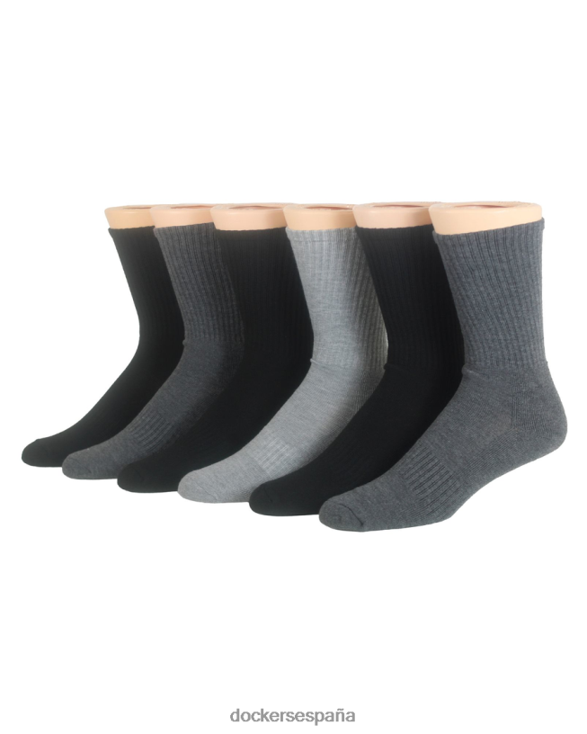 Calcetines deportivos deportivos con 1/2 amortiguación, paquete de 6 hombres Dockers Gris oscuro accesorios 8F0406905