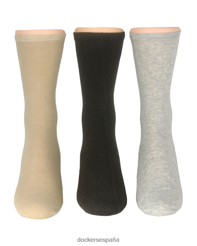 calcetines de punto plano con bordado, paquete de 3 hombres Dockers bronceado múltiple accesorios 8F0406953