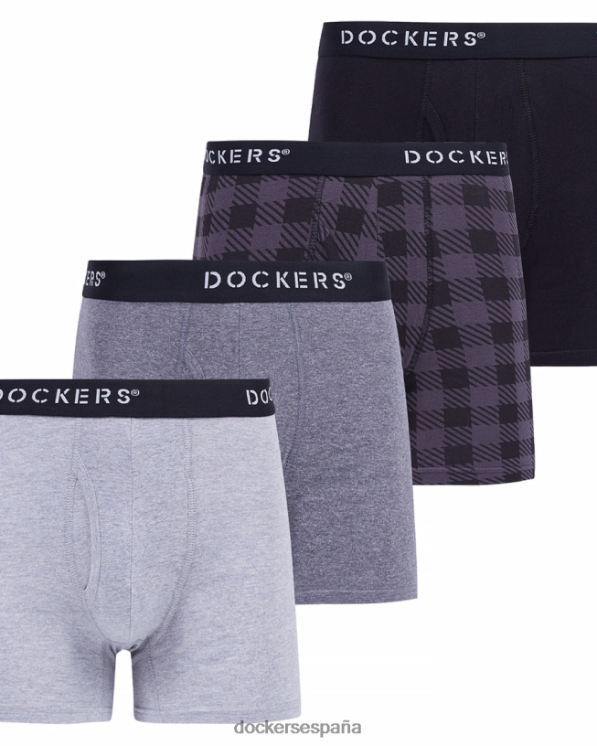 Calzoncillos bóxer de algodón elástico, paquete de 4 hombres Dockers negro accesorios 8F0406930