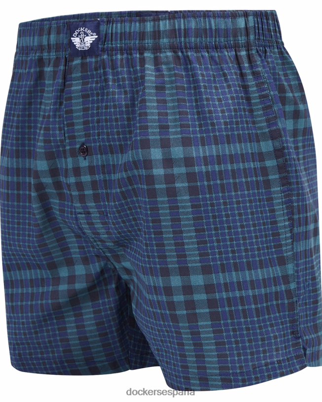 boxers tejidos de algodón, paquete de 3 hombres Dockers cuadros azul marino - azul accesorios 8F0406914
