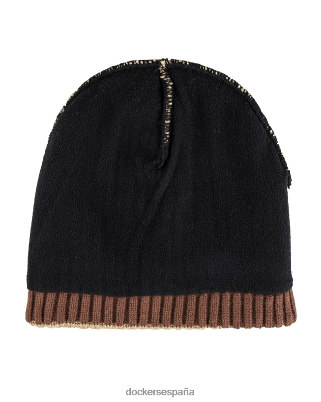 Gorro de canalé con rayas en contraste y forro de sherpa hombres Dockers caqui accesorios 8F0406995