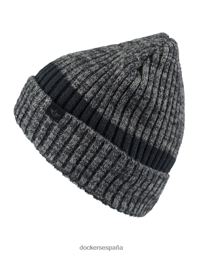 Gorro de canalé con rayas en contraste y forro de sherpa hombres Dockers negro accesorios 8F0406994