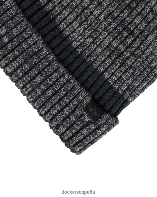 Gorro de canalé con rayas en contraste y forro de sherpa hombres Dockers negro accesorios 8F0406994