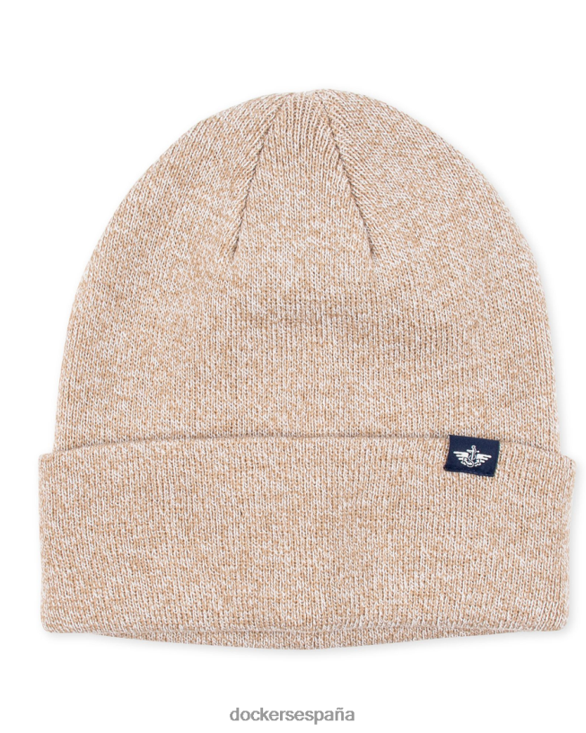 Gorro reciclado de 6 pinzas en punto canalé de hilo de 2 tonos hombres Dockers caqui accesorios 8F0406942