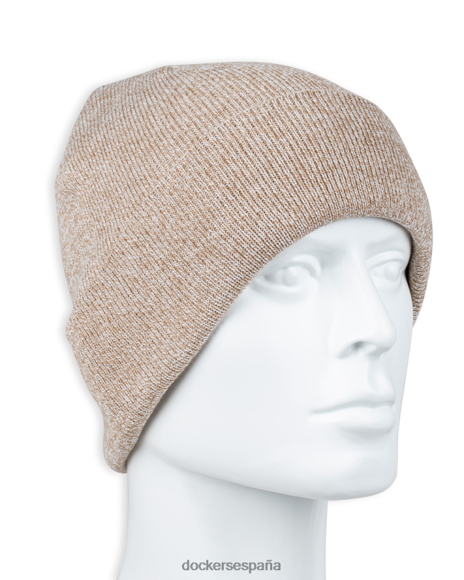Gorro reciclado de 6 pinzas en punto canalé de hilo de 2 tonos hombres Dockers caqui accesorios 8F0406942
