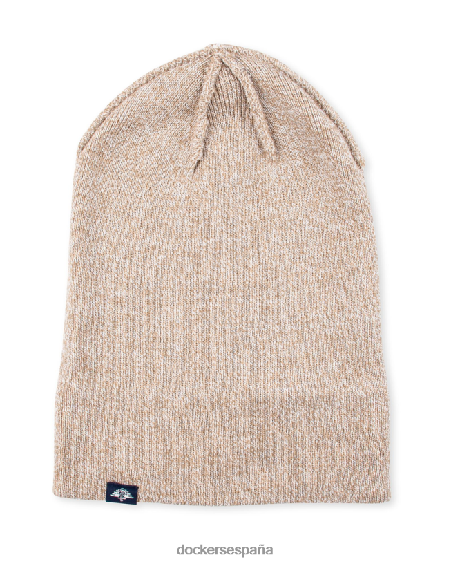 Gorro reciclado de 6 pinzas en punto canalé de hilo de 2 tonos hombres Dockers caqui accesorios 8F0406942