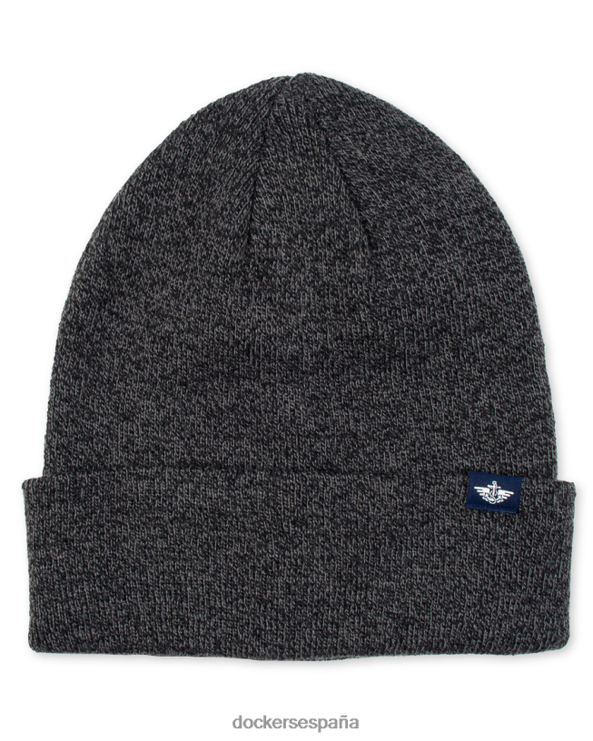 Gorro reciclado de 6 pinzas en punto canalé de hilo de 2 tonos hombres Dockers negro accesorios 8F0406943