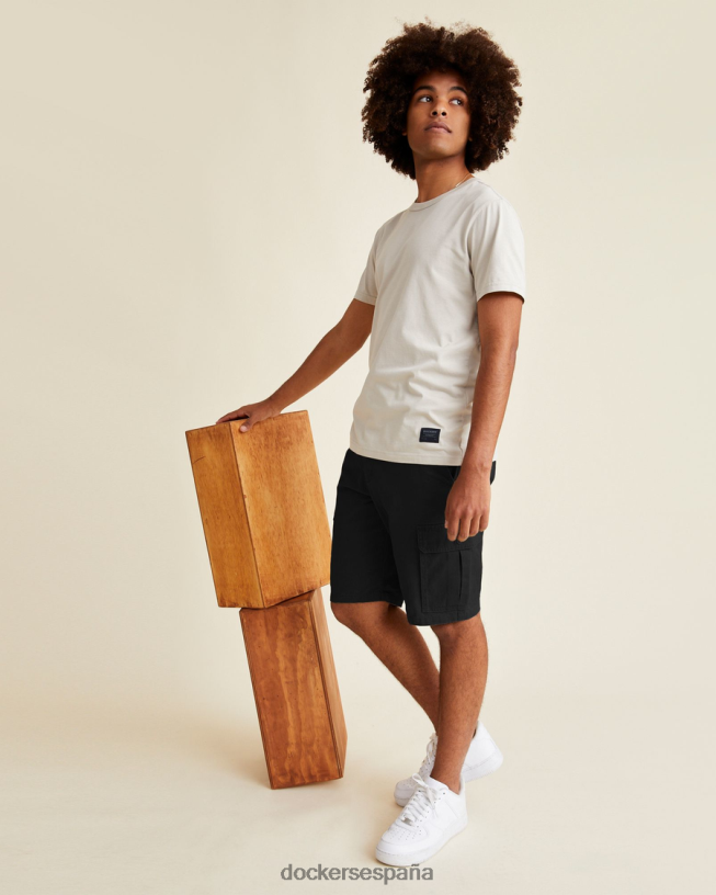 Pantalones cortos cargo perfectos de 10,5", corte recto hombres Dockers negro mineral ropa 8F0406353
