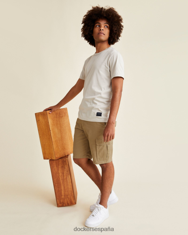 Pantalones cortos cargo perfectos de 10,5", corte recto hombres Dockers nuevo caqui británico ropa 8F0406354