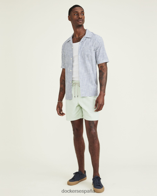 bañador monterey de 7" hombres Dockers espuma de mar verde ropa 8F0406251