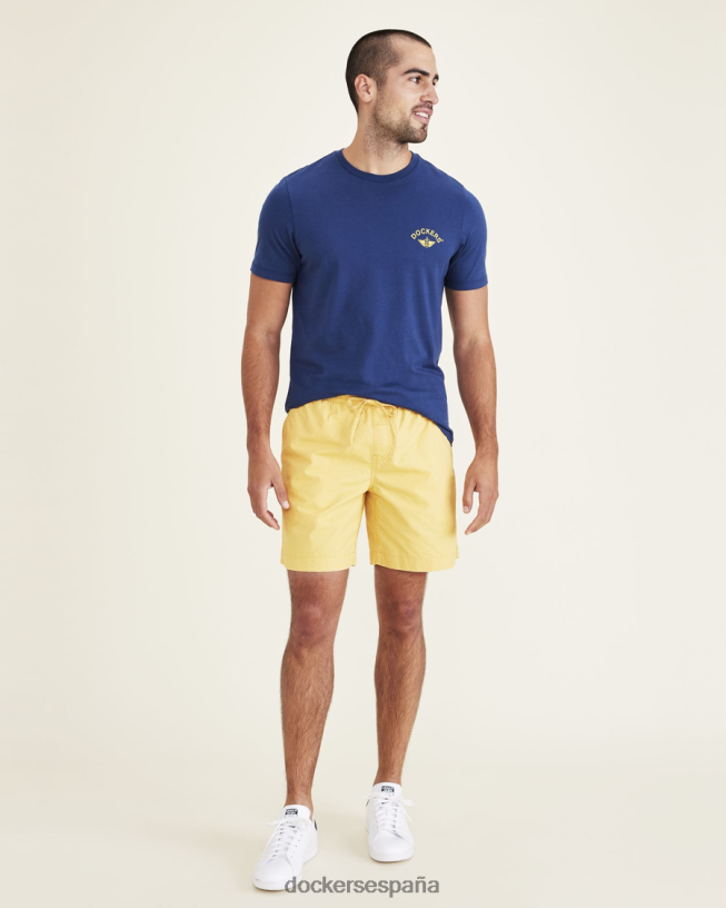 pantalones cortos de playa de 7" hombres Dockers albaricoque dorado - amarillo ropa 8F0406153