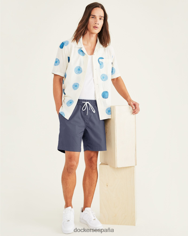 pantalones cortos de playa de 7" hombres Dockers blazer azul marino - azul ropa 8F0406151