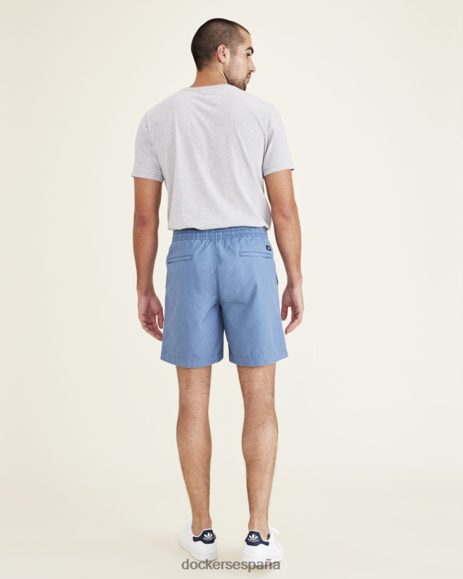 pantalones cortos de playa de 7" hombres Dockers vista al mar - azul ropa 8F0406152
