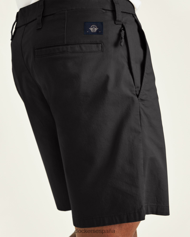 pantalones cortos definitivos de 9,5", corte recto hombres Dockers negro ropa 8F0406106