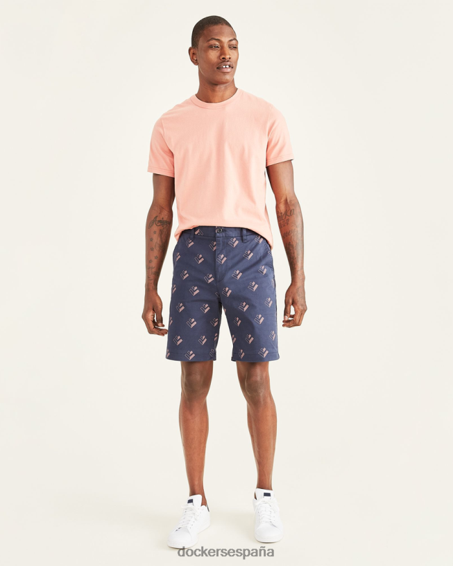 pantalones cortos definitivos de 9,5" hombres Dockers Blazer azul marino y horneado al sol - azul ropa 8F0406672