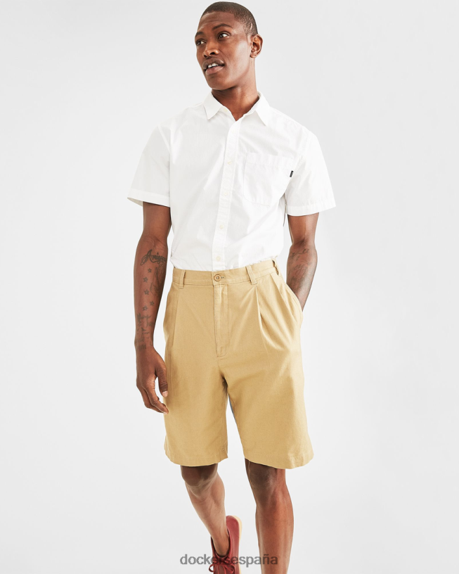 pantalones cortos originales, plisados hombres Dockers cosecha de oro - bronceado ropa 8F0406798