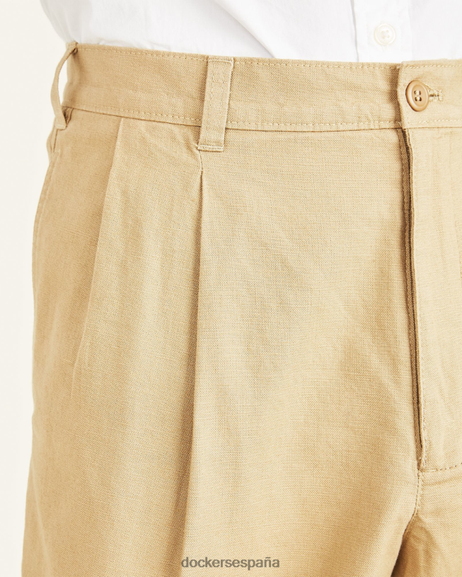 pantalones cortos originales, plisados hombres Dockers cosecha de oro - bronceado ropa 8F0406798