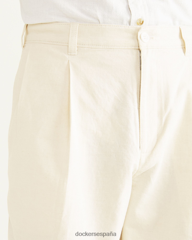 pantalones cortos originales, plisados hombres Dockers garceta - blanca ropa 8F0406797