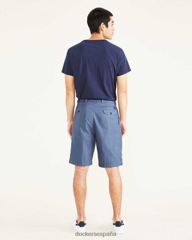 pantalones cortos originales, plisados hombres Dockers índigo vintage - azul ropa 8F0406796