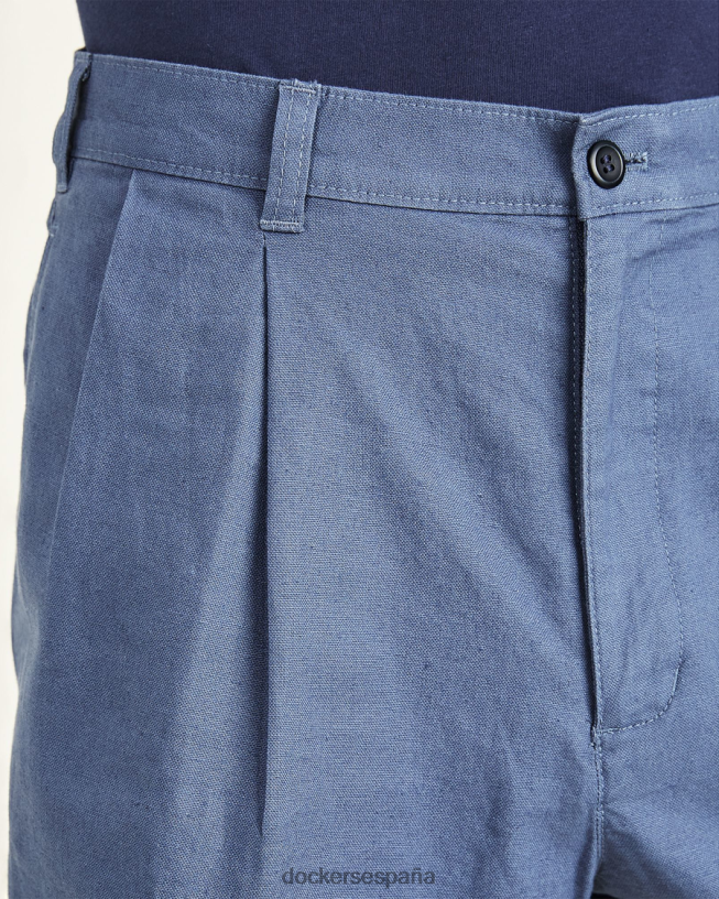 pantalones cortos originales, plisados hombres Dockers índigo vintage - azul ropa 8F0406796
