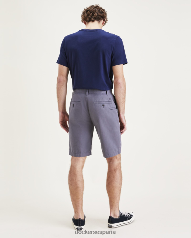 pantalones cortos perfectos de 10,5" hombres Dockers aparcamiento gris ropa 8F0406569