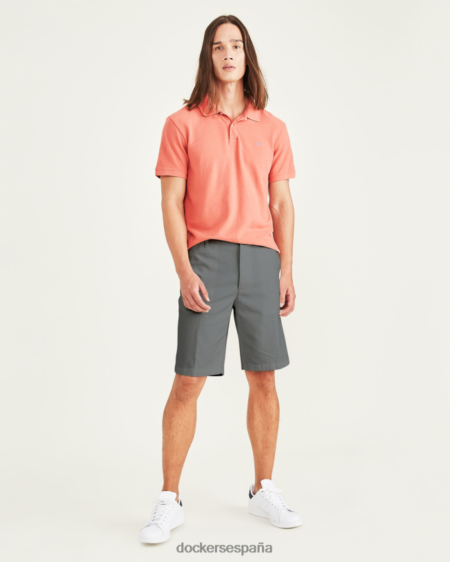 pantalones cortos perfectos de 10,5" hombres Dockers gris frío ropa 8F0406115