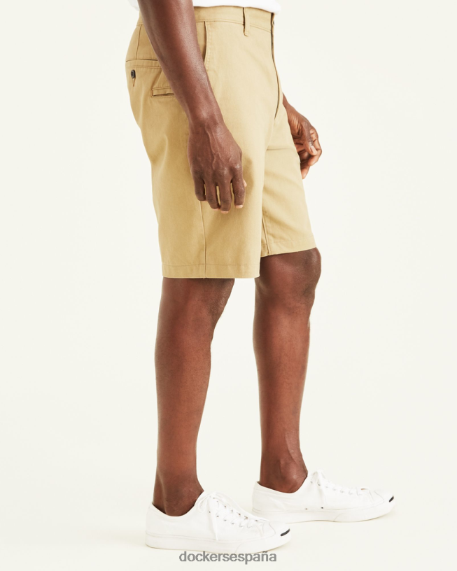 pantalones cortos perfectos de 10,5" hombres Dockers nuevo caqui británico ropa 8F0406111