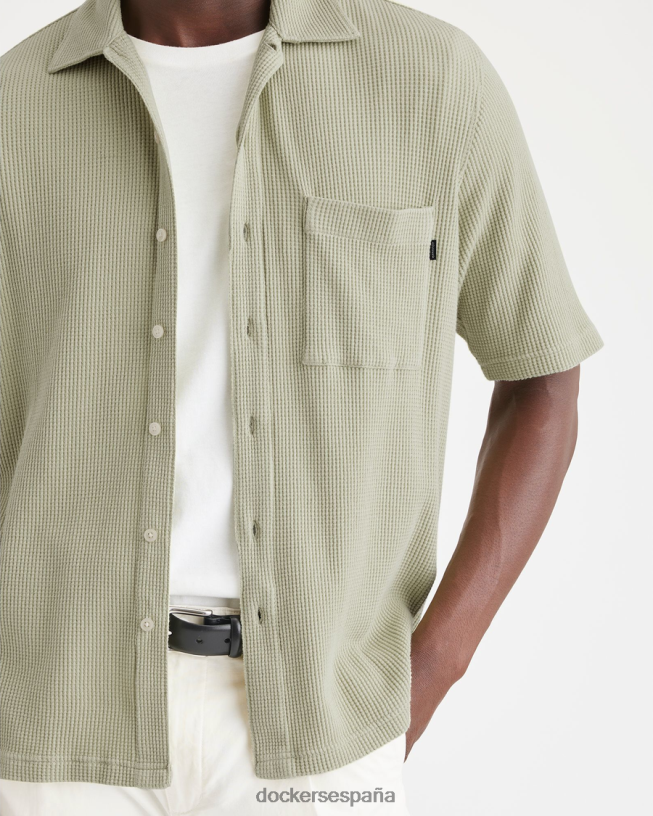 Botón de punto, ajuste regular. hombres Dockers pelusa - verde ropa 8F0406168