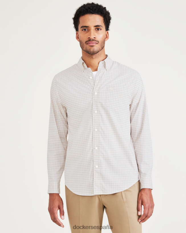 Camisa cómoda y flexible, ajuste clásico. hombres Dockers Sáhara caqui ropa 8F0406579