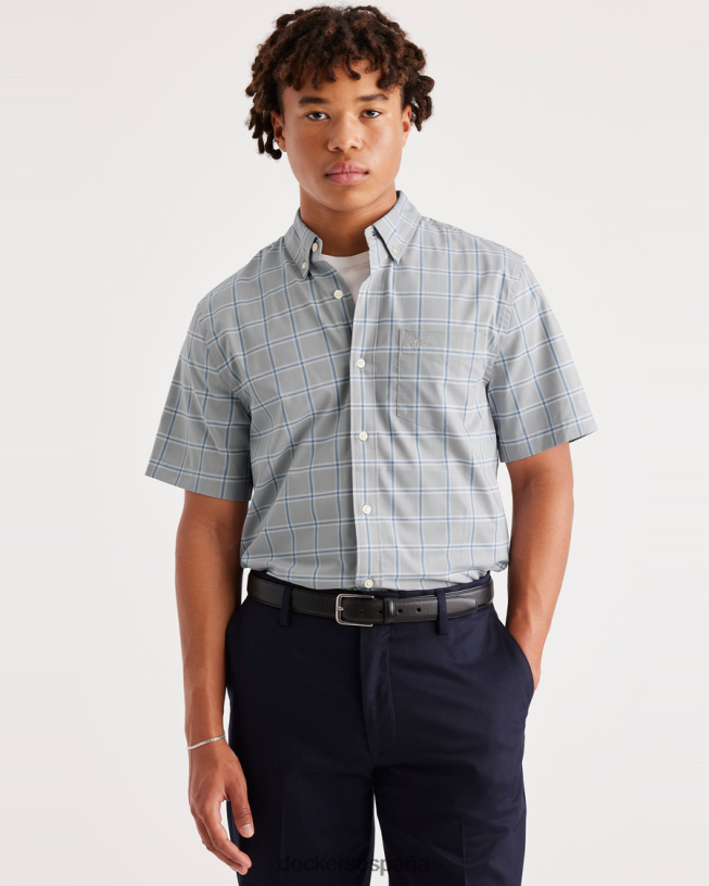 Camisa cómoda y flexible, ajuste clásico. hombres Dockers Yuca de tiro alto - azul ropa 8F0406198