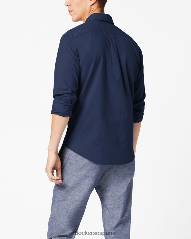 Camisa cómoda y flexible, ajuste clásico. hombres Dockers azul medieval ropa 8F040613