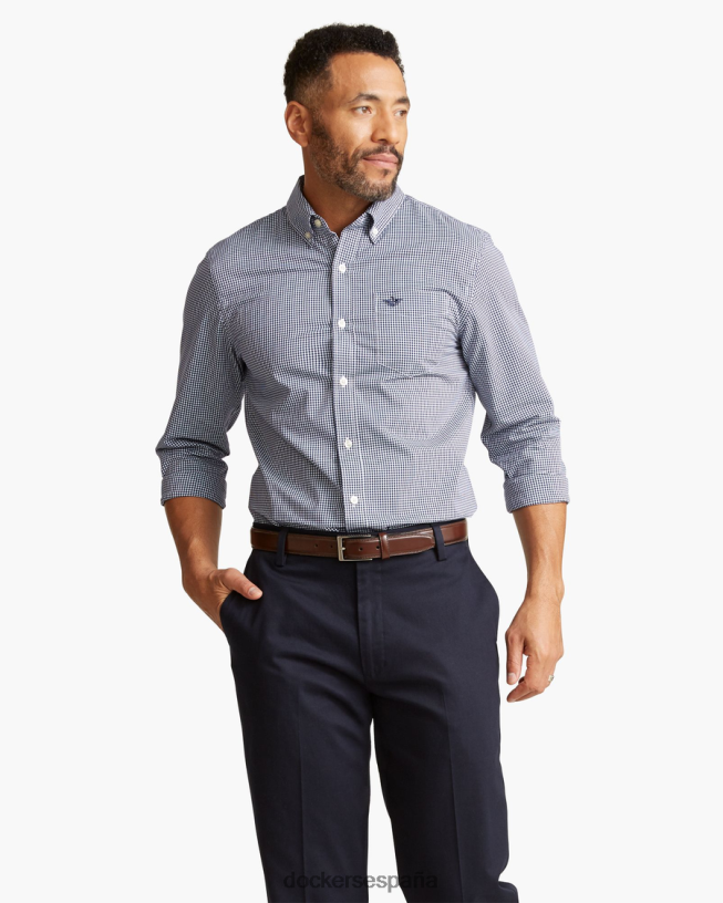 Camisa cómoda y flexible, ajuste clásico. hombres Dockers azul medieval ropa 8F040614