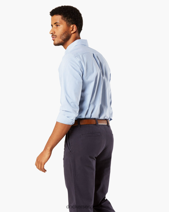 Camisa cómoda y flexible, ajuste clásico. hombres Dockers azul ropa 8F040615