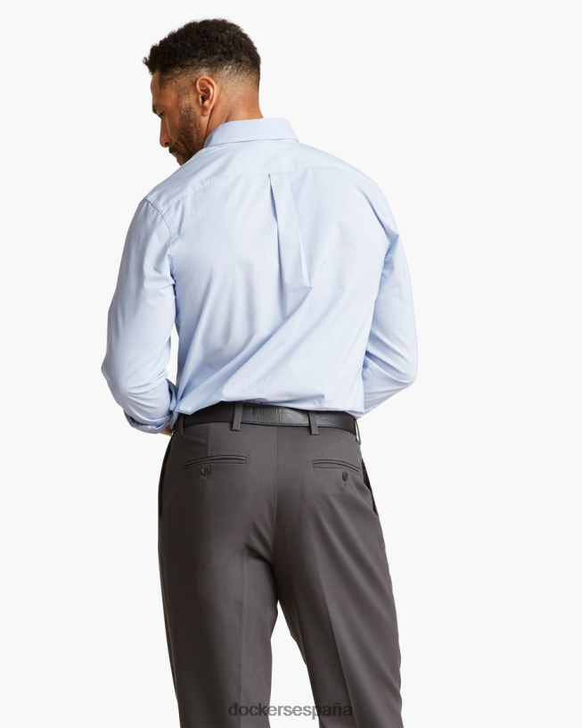 Camisa cómoda y flexible, ajuste clásico. hombres Dockers azul ropa 8F040617
