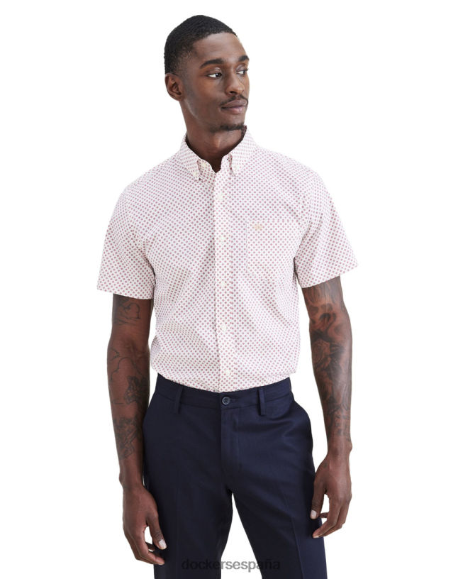 Camisa cómoda y flexible, ajuste clásico. hombres Dockers bomba de cereza - rojo ropa 8F0406692