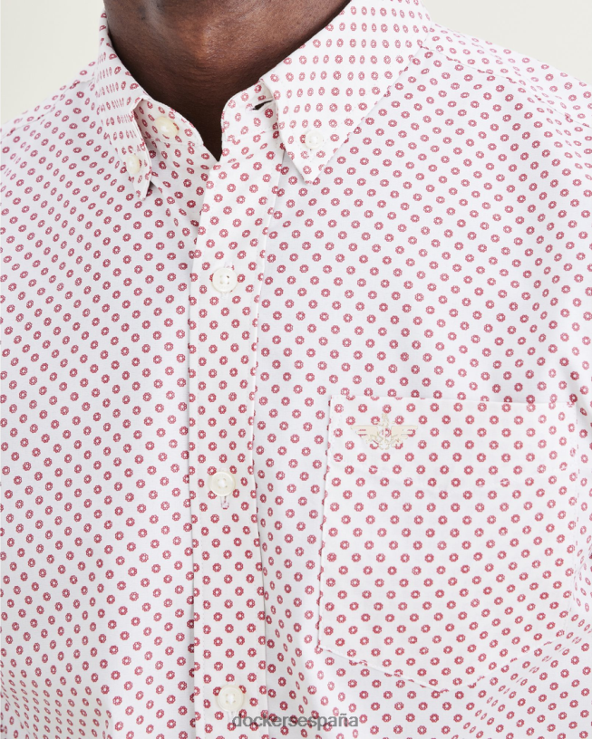 Camisa cómoda y flexible, ajuste clásico. hombres Dockers bomba de cereza - rojo ropa 8F0406692