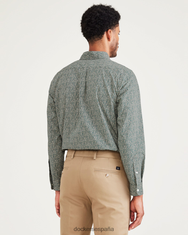Camisa cómoda y flexible, ajuste clásico. hombres Dockers niebla del bosque - verde ropa 8F0406581