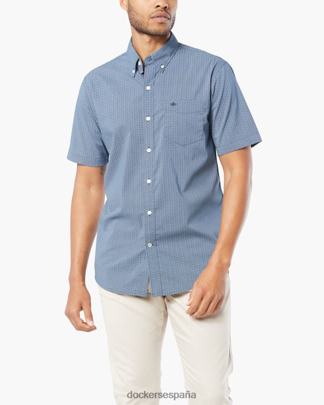 Camisa cómoda y flexible, ajuste clásico. hombres Dockers océano azul ropa 8F0406195