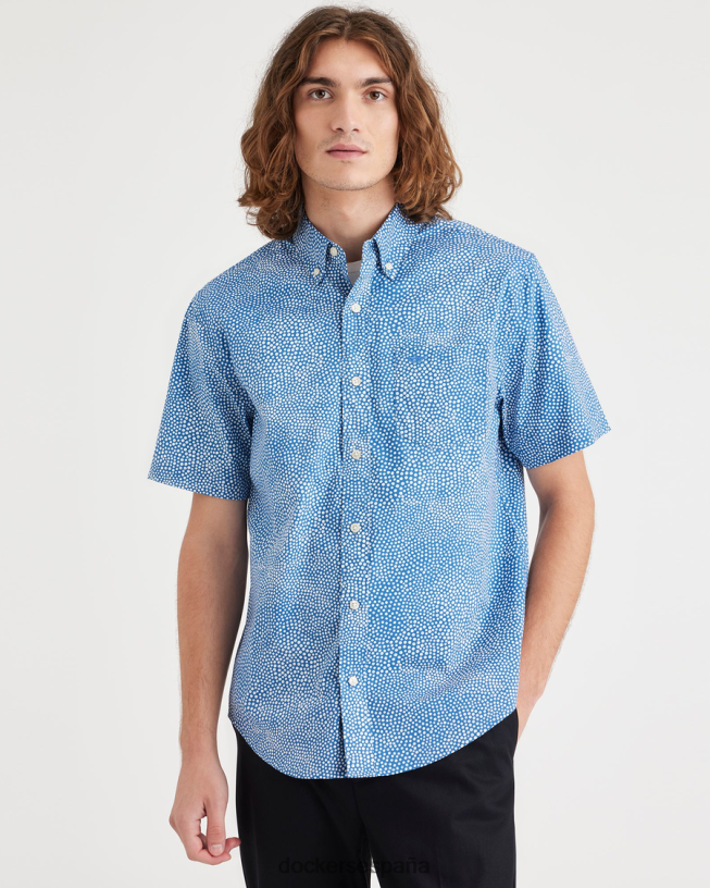 Camisa cómoda y flexible, ajuste clásico. hombres Dockers polen de Delft - azul ropa 8F0406199
