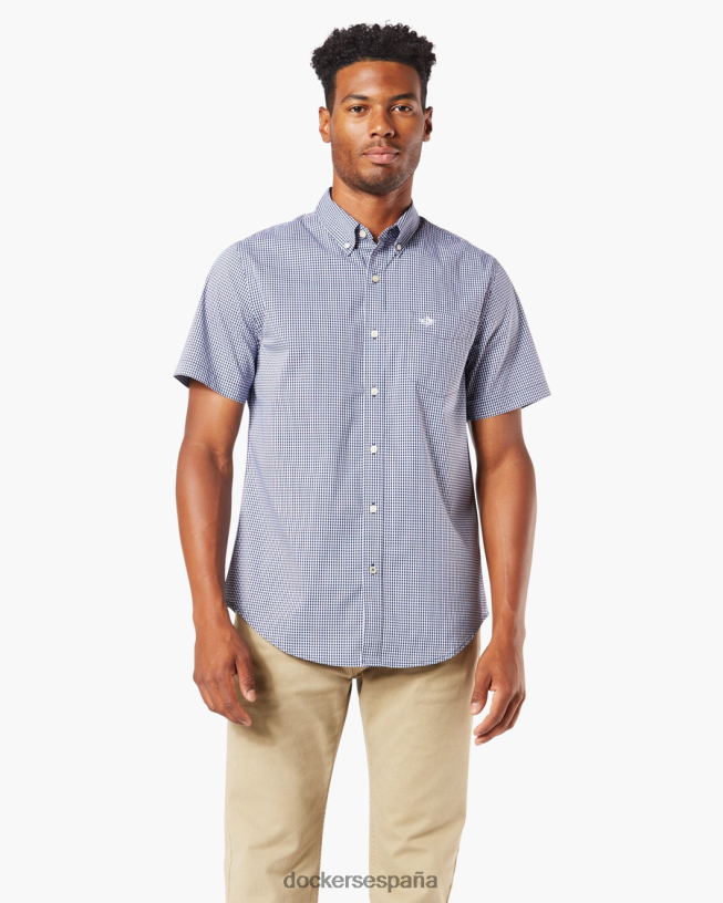 Camisa cómoda y flexible exclusiva, ajuste clásico (grandes y altos) hombres Dockers azul medieval ropa 8F0406480