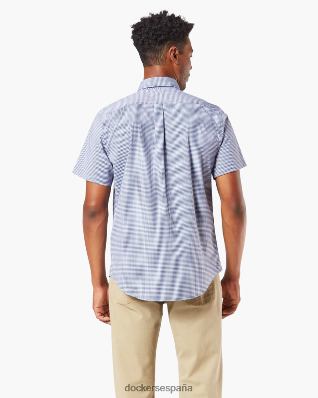 Camisa cómoda y flexible exclusiva, ajuste clásico (grandes y altos) hombres Dockers azul medieval ropa 8F0406480
